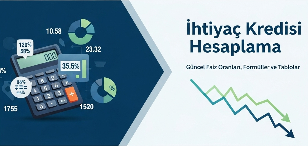 İhtiyaç Kredisi Hesaplama – Güncel Faiz Oranları, Formüller ve Tablolar